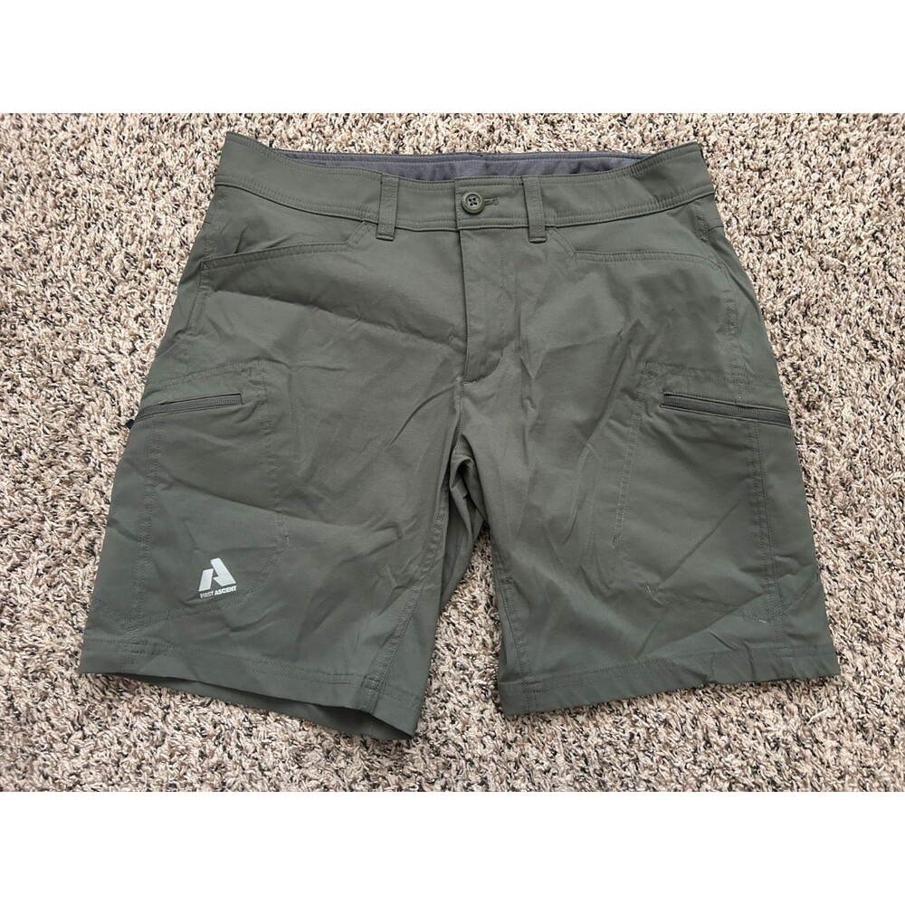Eddie Bauer First Ascent Shorts Mens 34 Green 9" Guide Pro Hiking Outdoors 0196